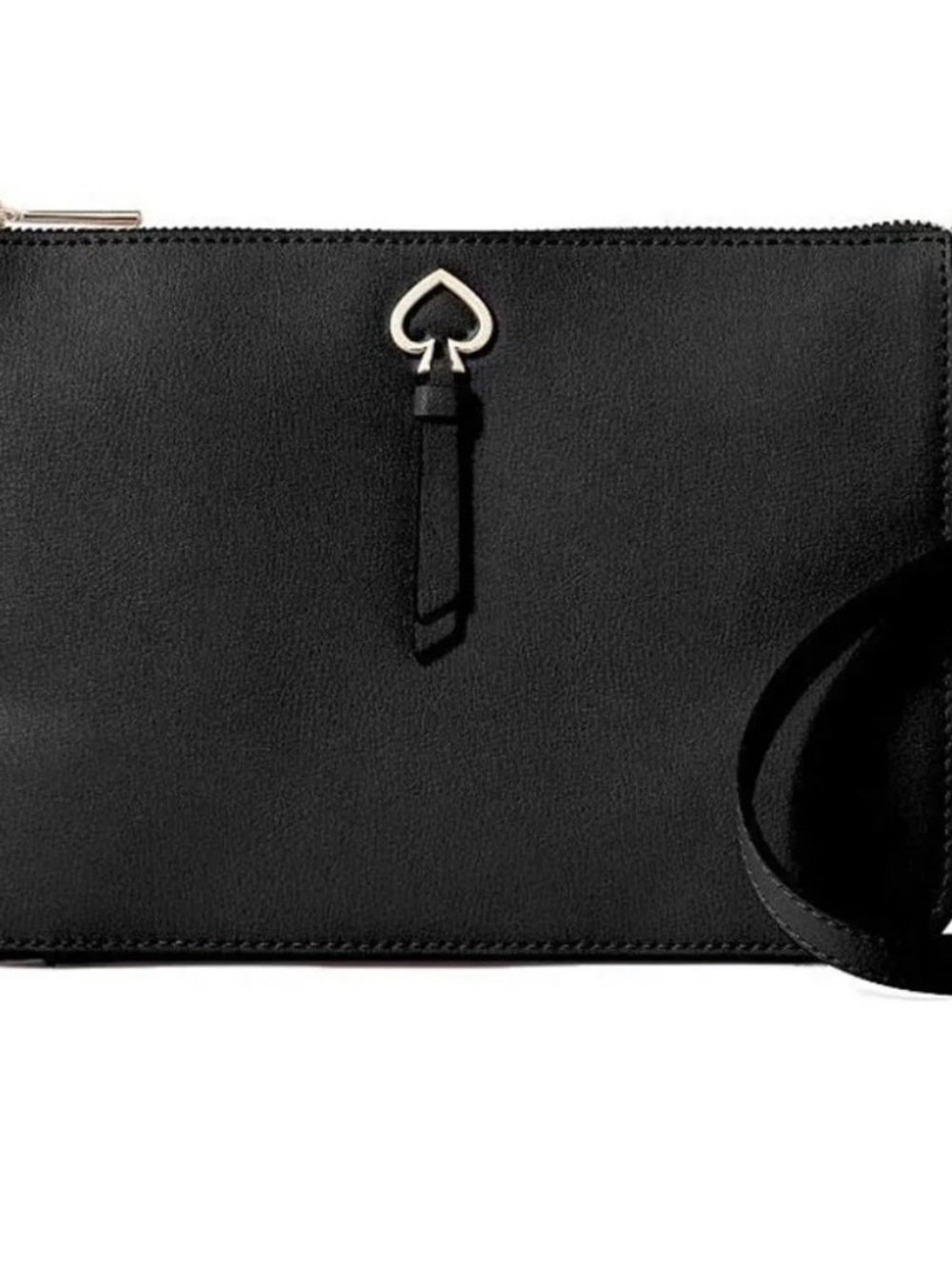 ♠️ kate spade NY Adel Medium Black Leather Crossbody ♠️ Spade Charm♠️